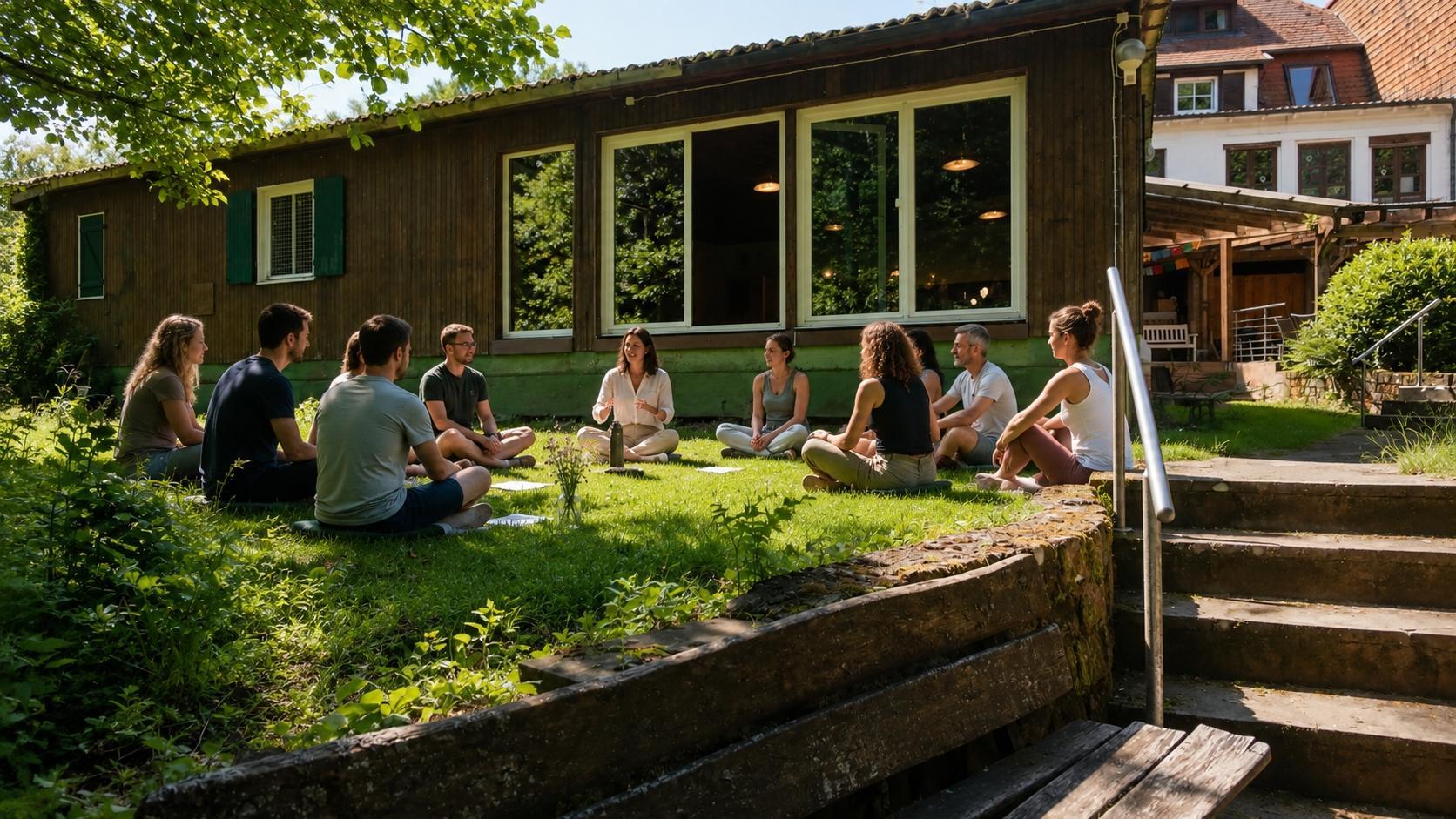 Yoga und Meditation im Gruppenraum